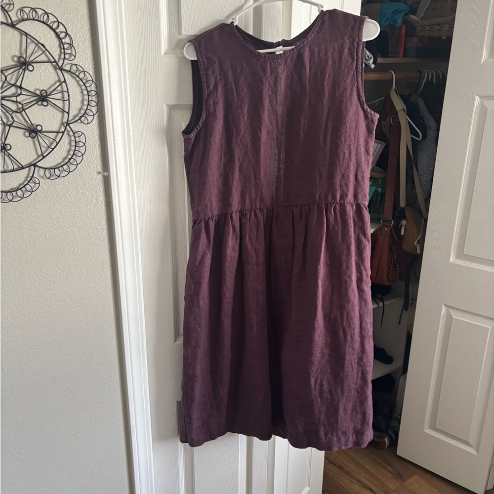 Linen midi dress